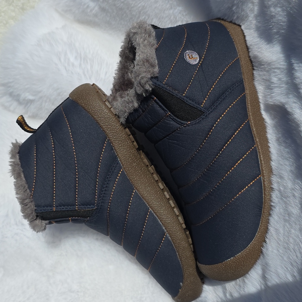 Blue Winter Snow Boots Puffer